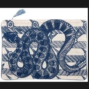 Embroidered Pouch - Snake - Rattle